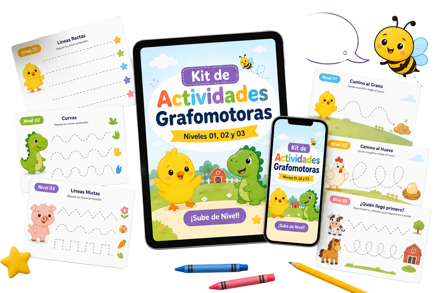 Kits de actividades grafomotoras